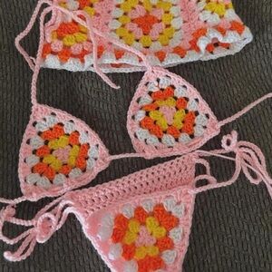 Colorful Crochet Bikini Set